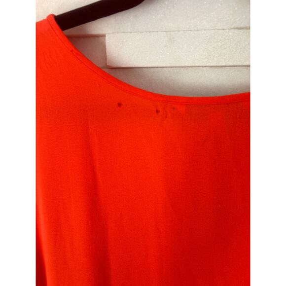 ELIZABETH & JAMES NWT Tiered Drop Waist Tank Flowy Maxi Dress Tangerine Orange L - Picture 7 of 7